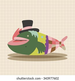 fish theme elements vector,eps