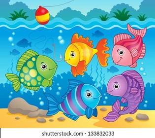 Fish theme image 6 - eps10 vector illustration.