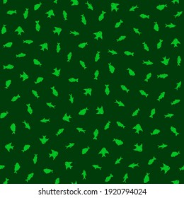 Fish themed freehand drawings seamless pattern. Hand drawn fish elements doodles design for wallpapers, wrapping, backgrounds. Vector illustration.