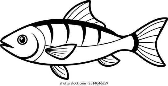 fish this is a editable eps file vector silhouette illustration 