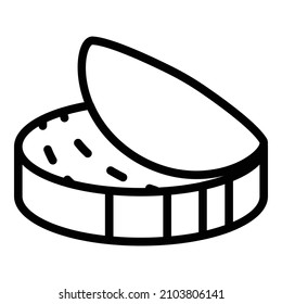 Icono de lata de pescado. El estaño de pez de contorno puede ser un icono vector para el diseño web aislado en fondo blanco