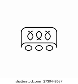 fish tool icon sign vector