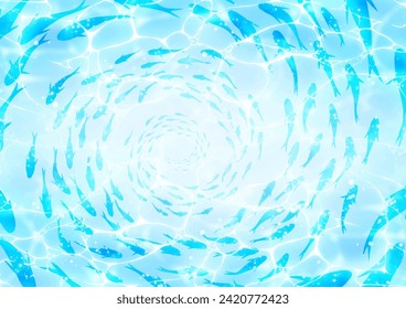 fish tornado fish school fish marine life sea swirl under the sea 