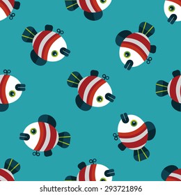 fish toy flat icon,eps 10 seamless pattern background