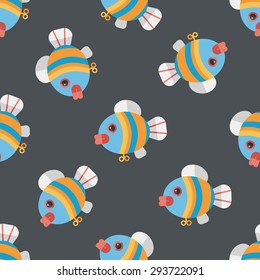 fish toy flat icon,eps 10 seamless pattern background