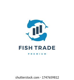 fish trade trading logo vector icon illustration	
