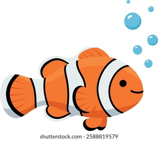 The fish transitions from still to swimming position.