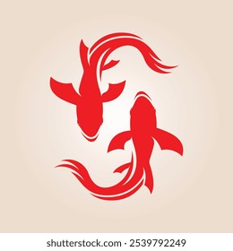 Fish trendy artwork beautiful abstract vector illustration colorful practical design.eps