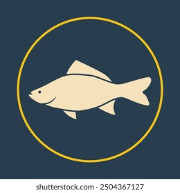 Fish trendy icon proficient abstract vector illustration colorful artwork design.eps