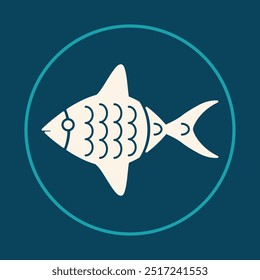 Fish trendy icon regal abstract vector illustration colorful artwork lovely design.eps