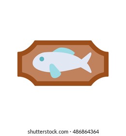 fish trophy flat icon