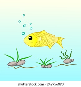 fish underwater sea ocean vector illustration