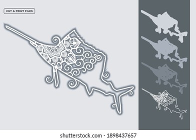 Vector De Pescado 3D Escalado Eps 10