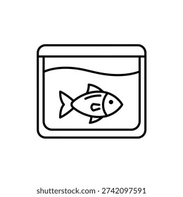 Fish vector, aquarium, aquatic pet, fishbowl icon