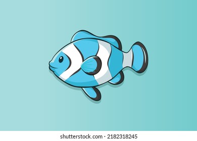 fish "vector art" "illustration" "blue"