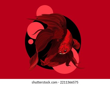 fish vector art illustration colorful
