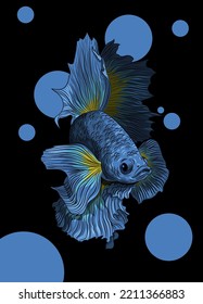 fish vector art illustration colorful