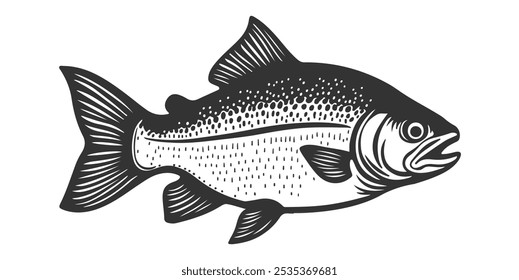 Fish vector Art  Illustration, Fish icon Design