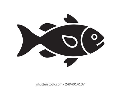 Fish vector art logo icon