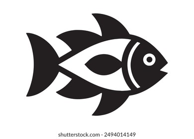 Fish vector art logo icon