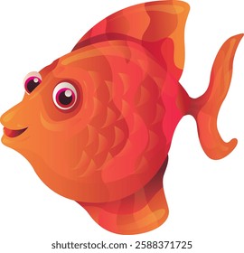 Fish Vector Blue Draw Graphic Cute Funny amusing animal animated animation b bubbles character cheerful children clip-art comics corals depth diver diving drawing fairy icon animal underwater water