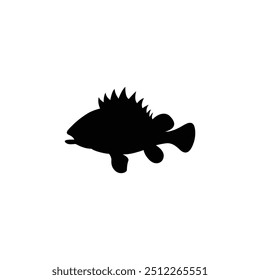 Fish vector by hand drawing.Fish tattoo on white background.Black and white fish vector on white background.