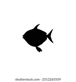 Fish vector by hand drawing.Fish tattoo on white background.Black and white fish vector on white background.