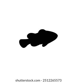 Fish vector by hand drawing.Fish tattoo on white background.Black and white fish vector on white background.