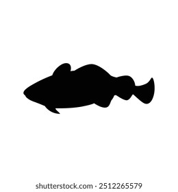 Fish vector by hand drawing.Fish tattoo on white background.Black and white fish vector on white background.