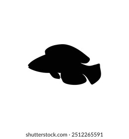 Fish vector by hand drawing.Fish tattoo on white background.Black and white fish vector on white background.