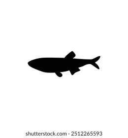 Vector de pescado dibujado a mano. Tatuaje de pescado sobre fondo blanco. Vector de pescado blanco y negro sobre fondo blanco.