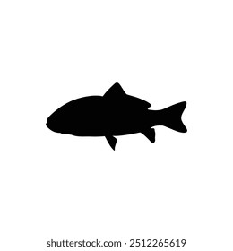 Vetor de peixe por mão desenho.Tatuagem de peixe no fundo branco.Vetor de peixe preto e branco no fundo branco.