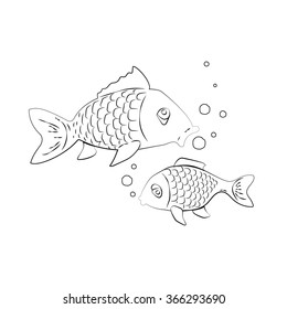 fish vector caricature