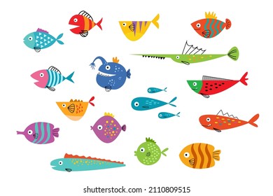 icono de dibujos animados de vectores de peces aislados en fondo blanco. Vector ilustra el acuario de peces tropicales.