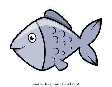 Fish - Vector Cartoon Illustration