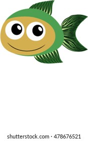 fish, vector, cartoon, illustration, cute, isolated, nature, art, background, animal, aquatic, icon, design, happy, sea, shape, water, smile, element, ocean, set, tropical, golden, artwork, wildlife