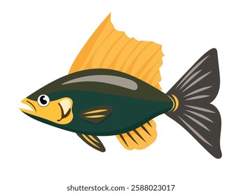 Fish. Vector clipart illustration on isolated background.