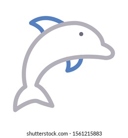 fish vector colour flat icon 