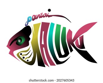 diseño de vectores de peces con color alegre y forma decorativa única