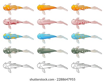 Fish vector design illustration isolated on white background