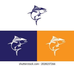 Fish vector design logo template