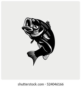 Fish vector design logo template.
