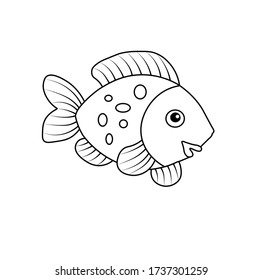 Fish Vector Drawing Coloring Books Illustrations Stock Vector (Royalty ...