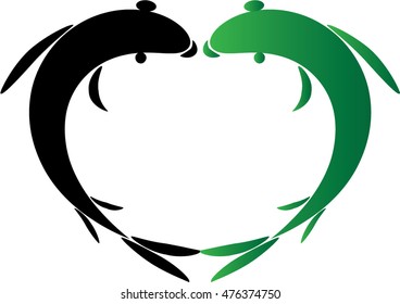 fish vector drawing sign icon design