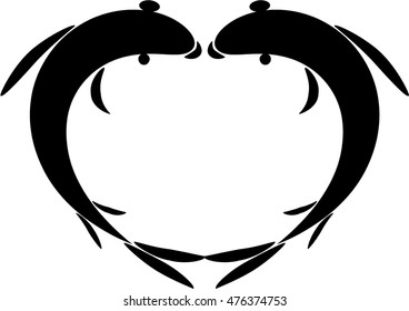 fish vector drawing sign icon design