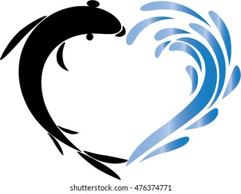 fish vector drawing sign icon design