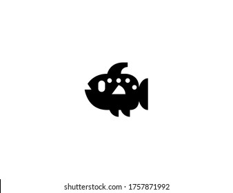 Fish Vector Flat Icon. Isolated Fish Emoji Illustration 