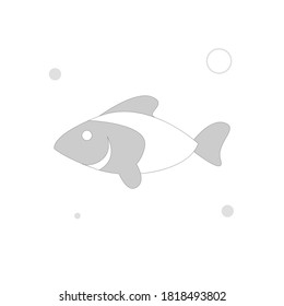 fish vector flat illustration on white background