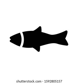 fish vector glyph flat icon 