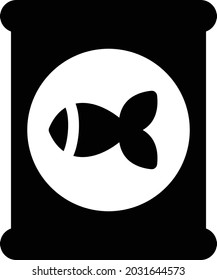 fish vector glyph flat icon